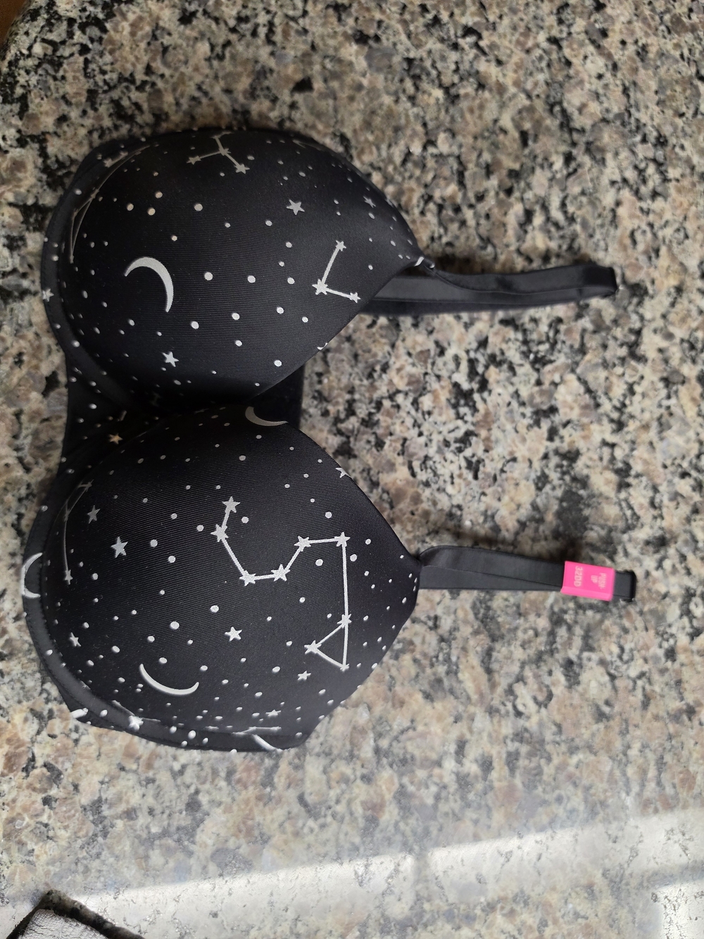 PINK Victoria's Secret Black Constellation Bra 32DD